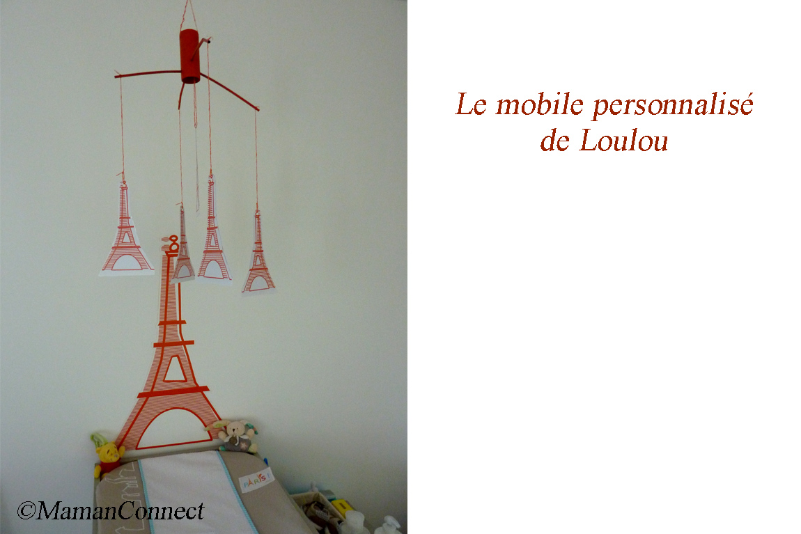 mobile chambre d'enfant tour eiffel