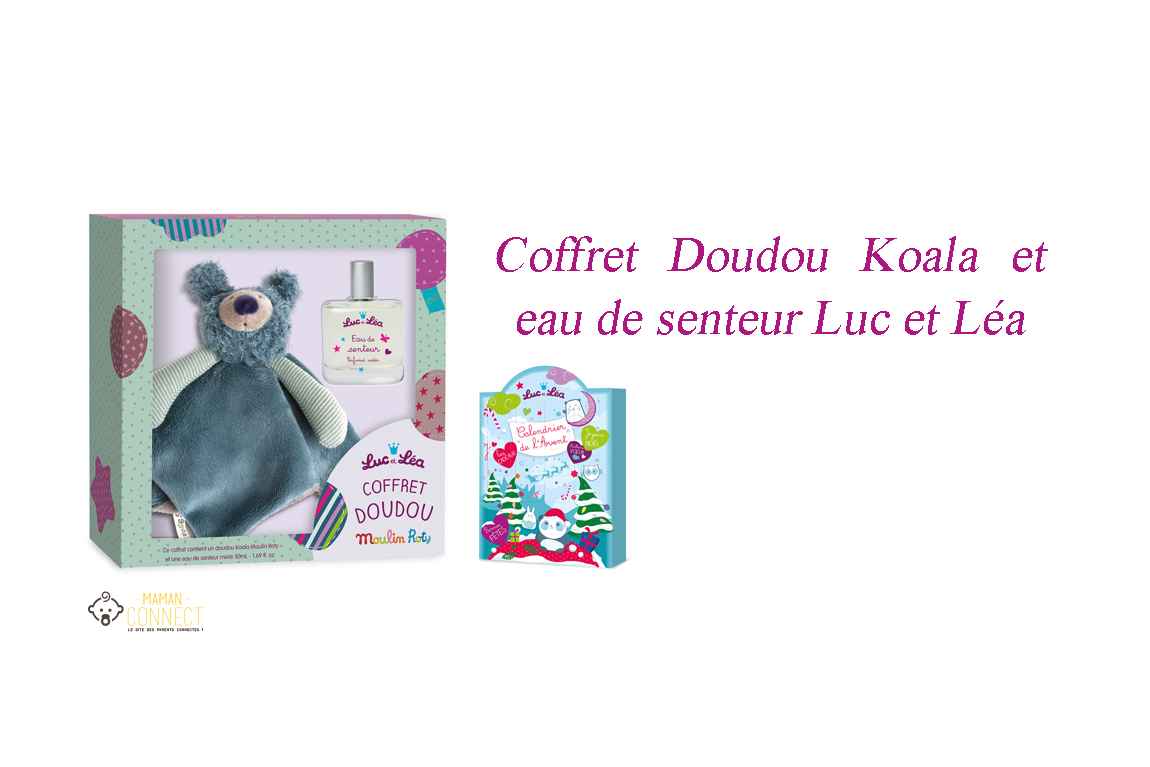 couffret doudou koala et eau de senteur luc et lea