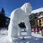 Sculpture sur neige yeti valloire championnant international