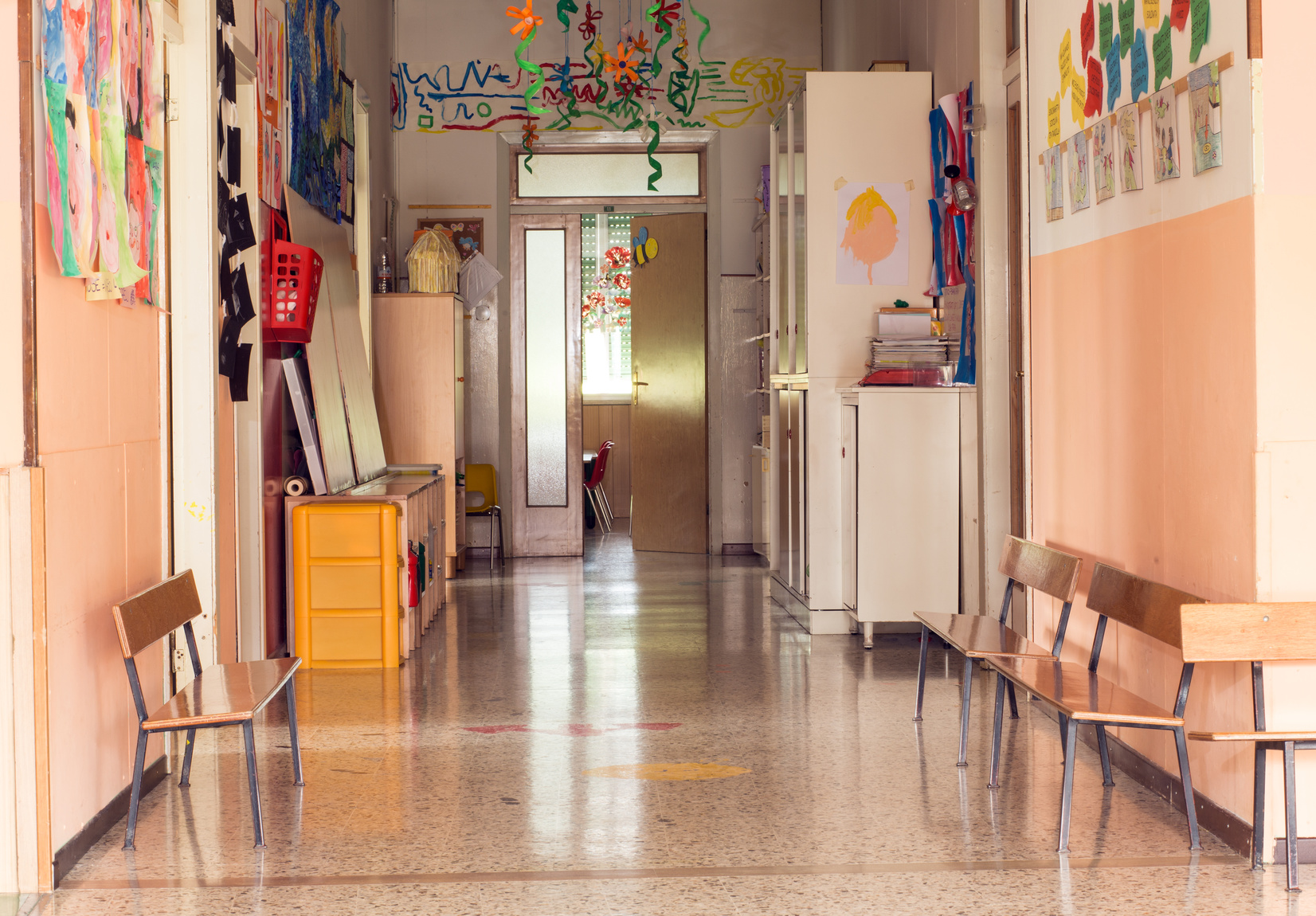 première rentrée des classes hall école